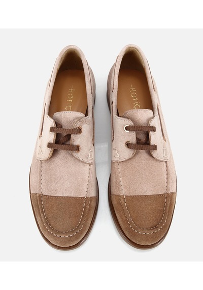 Hotiç Kadın Süet Deri Vizon Bağcık Detaylı Günlük Loafer 01ayh321380a453 01ayh321380a453