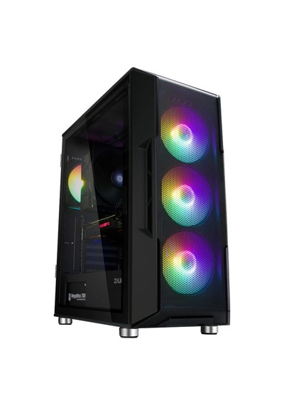 Zalman I3 Neo Black, Megamax, 700w 80+, Mesh Panel, Tempered Glass, 4x120mm Rgb Fan, Atx Gamıng Kasa