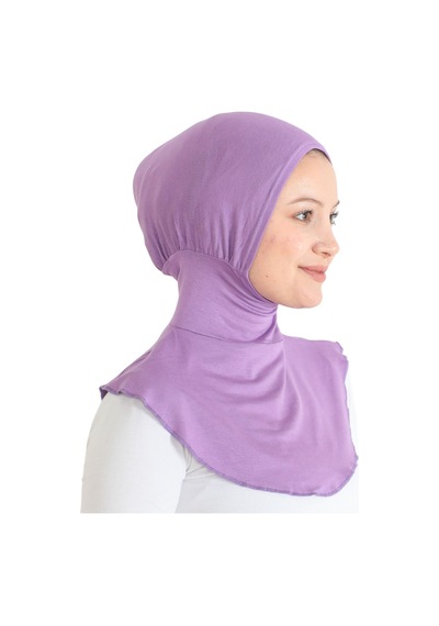 Modish Group Kadın Boyunluklu Hijab Tesettür Pratik Spor Bone - Sarı Lila