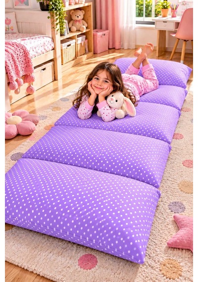 Pufi 5 Bölmeli Yer Yatağı 60x170 Cm Çıkarılabilir Yastıklı, Yıkanabilir Kılıflı, Katlanabilir Oyun Ve Misafir Minderi Lila Pufi 5 Bölmeli Yer Yatağı 60x170 Cm Çıkarılabilir Yastıklı, Yıkanabilir Kılıflı, Katlanabilir Oyun Ve Misafir Minderi Lila