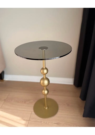 Galaxy Model Maat Gold Metal Yan Sehpa Temperli Cam Füme
