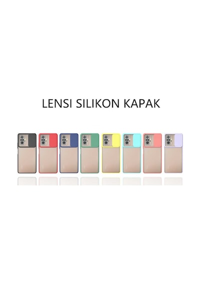Noktaks - Xiaomi Uyumlu Xiaomi Redmi Note 10 Pro - Kılıf Slayt Sürgülü Arkası Buzlu Lensi Kapak - Siyah T17186 Siyah