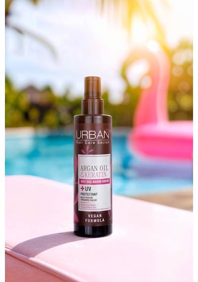 Argan Oil & Keratin Kolay Kırılan Yıpranmış Saçlara Özel Sıvı Saç Bakım Kremi Ve Maske 2'li Set-vegan