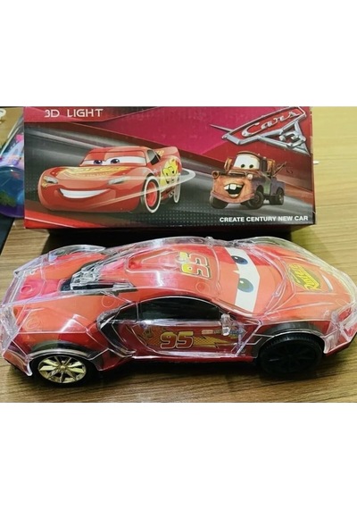 Cars Işıklı Müzikli Araba Şimşek Mcqueen Hareketli Pilli Oyuncak Çarp Dön 25 Cm