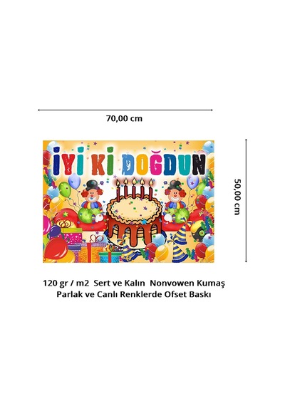 Iyiki Doğdun Afiş - 70 CM X 50 CM