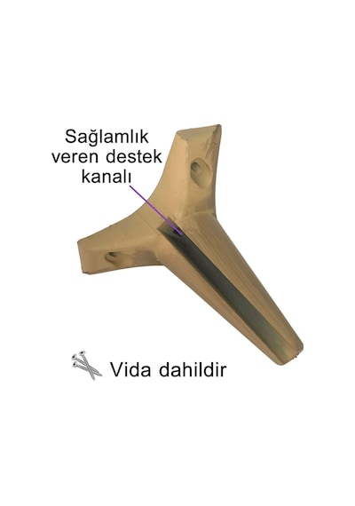 Zelve 15 Cm Açık Ceviz Lüx Mobilya Kanepe Sehpa Ünite Koltuk Ayağı Baza Ayak