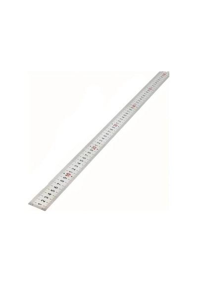 60cm 24 İnch - Çift Taraflı Paslanmaz Çelik Metal Cetvel - Kalınlık 1mm