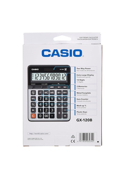 Gx-120b-w-dc Casio Value Serisi Hesap Makinesi Çok Renkli