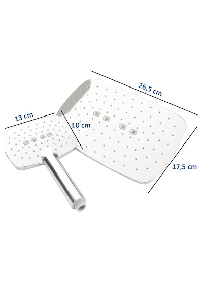 3 Lü Banyo Seti Robot Duş Seti + Kare Lavabo Bataryası + Kare Banyo Bataryası %100 Pirinç krom