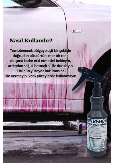 Demir Tozu Temizleyici Araç Jant Ve Kaporta Demir Tozu Sökücü