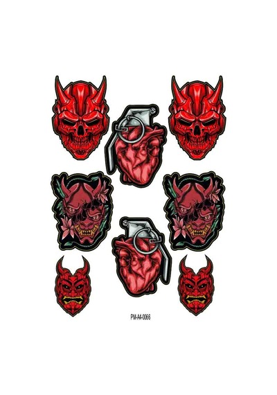 Sticker Seti Trend Karışık Ekipman Kask Motorsiklet 01 Nötr