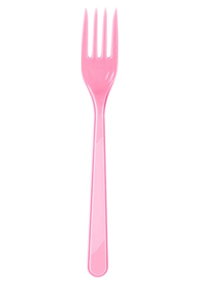 Plastik Çatal Pembe 25 Li 18 Cm
