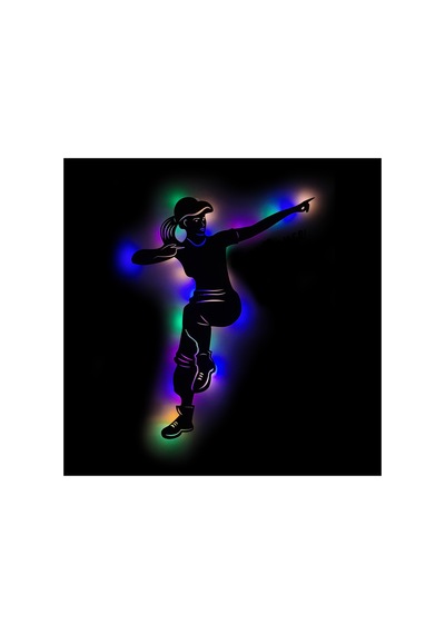 Led Işıklı Dans Temalı Tablo Emma Dekoratif Gece Lambası Çok Renkli - 737251119 Çok Renkli