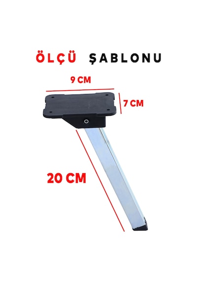 Badem10 4 Adet Sofra Ayağı Metal Plastik Siyah Taban Katlanır Yer Sofrası Sini Altı 20 Cm 6395751
