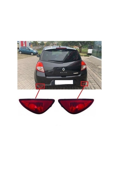 Renault Clio 3 Hb Sağ Sol Arka Sis Farı Lambası Takımı 2008-2011