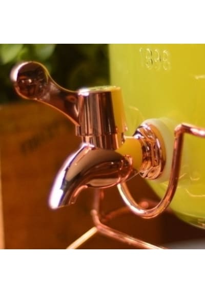 Cam Damacana Yedek Musluk Cam Sebil Musluğu Rose Gold - Çevirmeli Bakır Musluk+Conta