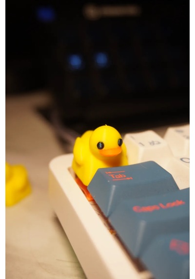 2 Adet Ducky Keycap Sevimli Sarı Ördek Klavye Tuşu Dekoratif