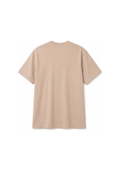 Hzr Wear Erkek Enjeksiyon Baskılı Basic Tişört Bisiklet Yaka Regular Fit %100 Pamuk Bej