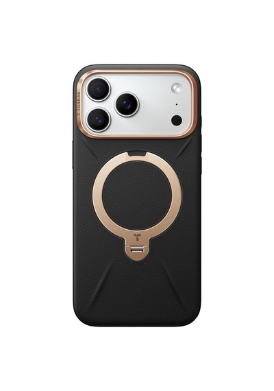 Torras Apple iPhone Uyumlu 17 Pro O Stand Spin Vegskin Serisi Magsafe Kılıf Siyah