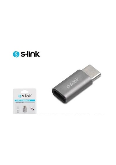 S-link Sl-ta25m Gümüş Metal Gövde Microusb 5pin F To Type C M Çevirici Kdo