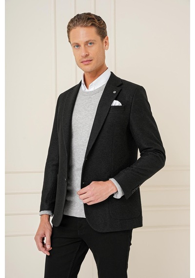 Efor C 689 Slim Fit Siyah Spor Ceket Siyah