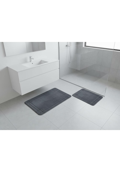 Banyo Paspası 2'li Set Set Asos Antrasit Çok Renkli