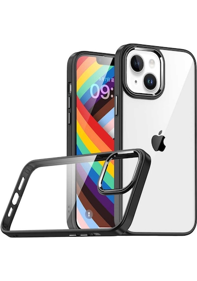 Apple Uyumlu iPhone 14 Plus Kilif Flora Sert Silikon Arkasi Cam Seffaf 559875930