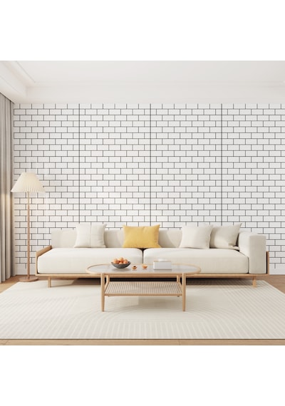 Bigpoint Yapışkanlı Tezgah Kaplama Folyosu 30x60cm Beyaz 6'lı Paket X 12 Adet