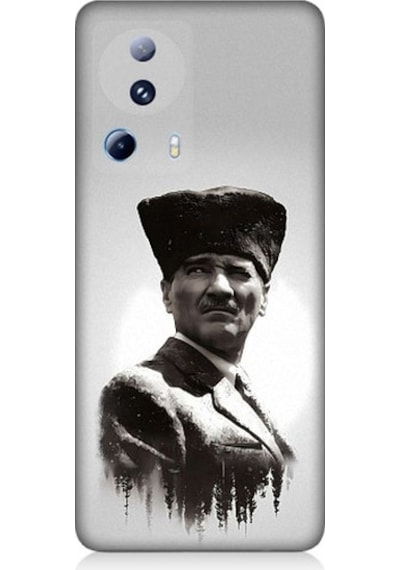 Xiaomi Mi 13 Lite Uyumlu Mustafa Kemal Atatürk Desenli Silikon Kılıf