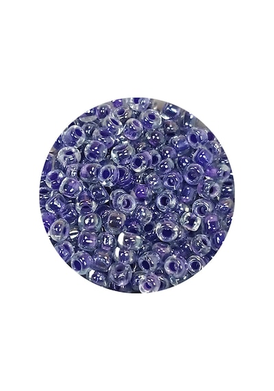 Dökme Cam Kum Boncuk 8/0 3 Mm - 60 Gram - Şeffaf Mor Beyaz - Bnc222