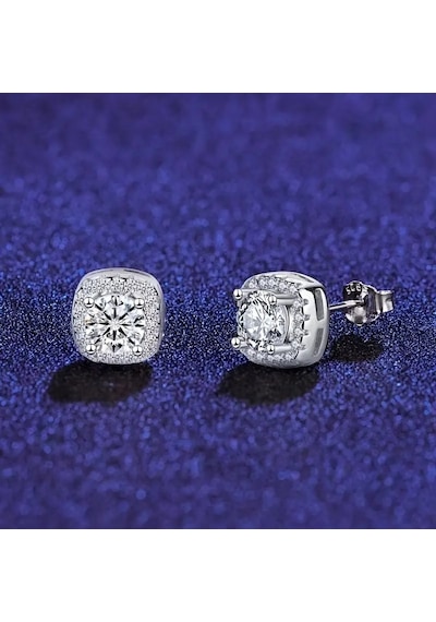 Baget Model Kolye, Küpe, Yüzük Crystal Set, Sevgililer Günü Gümüş