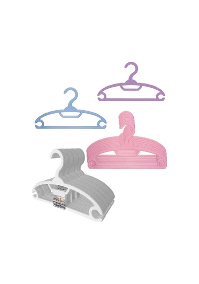 Pink Pazar Çocuk Kıyafet Askısı Bebek Kıyafet Askısı 24 Adet Beyaz Fma889977 Plastik Gri Tr Diğer