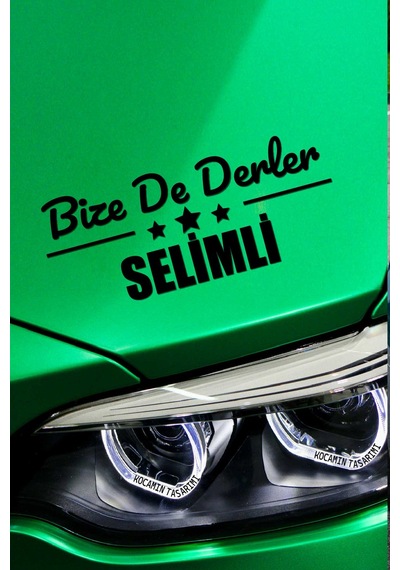 Kars Selim Özel Araç Çıkartma Kars Bize De Derler Selimli40x15 Cm Araç Stickerı 40 CM - Siyah