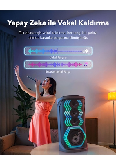 Anker Soundcore Rave 3 Aı Karaoke Bluetooth Hoparlör - A31a3