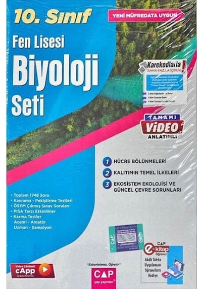 10.Sınıf Biyoloji Fen Lisesi Set -  Çap Yayınları