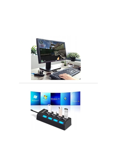 Auris Hb01 4 Port Usb Çoklayıcı Usb Hub Çoğaltıcı Ledli