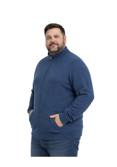 Battalmoda Erkek Büyük Beden İndigo Basic Cepli Triko Hırka 3xl-4xl-5xl-6xl Battalmoda Erkek Büyük Beden İndigo Basic Cepli Triko Hırka 3xl-4xl-5xl-6xl