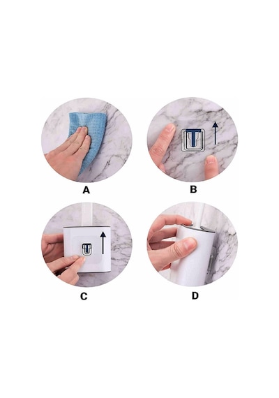 Duvara Asılan Pratik Silikon Banyo Tuvalet Klozet WC Fırçası