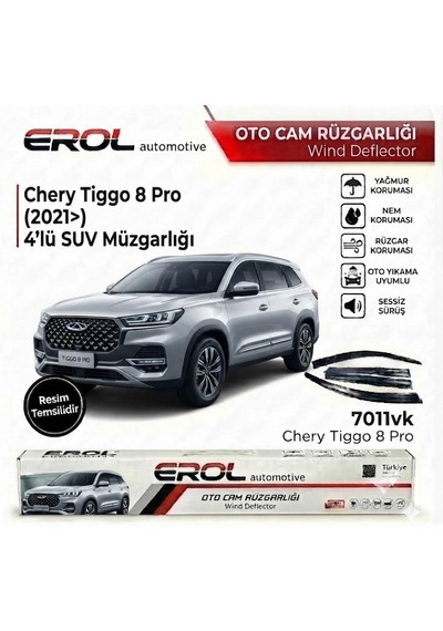 Chery Tiggo 8 Pro 4'lü Mugen Cam Rüzgarlığı
