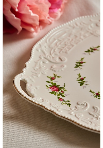 Karaca Vintage Rose Tepsi 35 Cm Çok Renkli