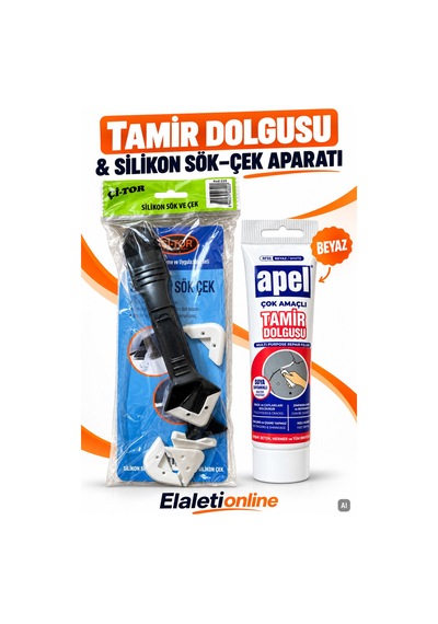 Apel Tamir Dolgusu + Silikon Çekme Kazıma Aparatı Yedekli - 930379892