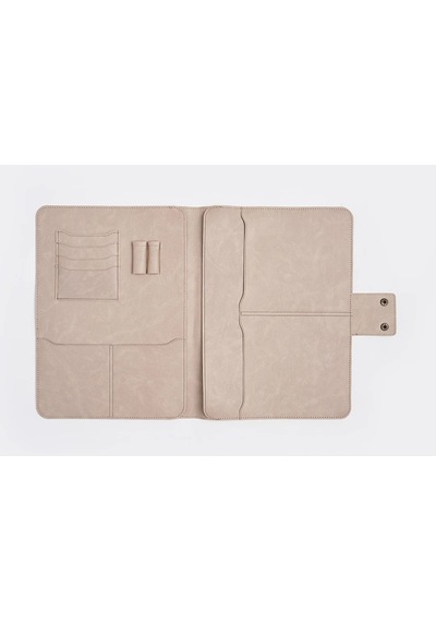 Necati Çanta Apple Uyumlu MacBook Air Pro 13-14 Inç Organizer Evrak & Laptop & Tablet Çantası - Bej Bej