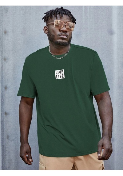 Flood Of Style Unisex Siyah Oversize Bisiklet Yaka %100 Pamuk Live Life Baskılı Yeşil Flood Of Style Unisex Siyah Oversize Bisiklet Yaka %100 Pamuk Live Life Baskılı Yeşil