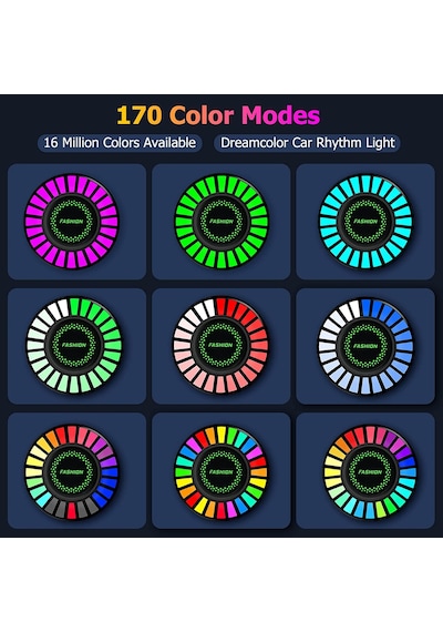 F2 Rgb Bluetoothlu Sese Duyarlı Ekolayzer Araç İçi Led