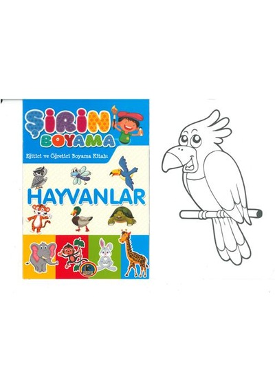 Karatay 4e Şirin Boyama Kitabı Hayvanlar 16 Syf