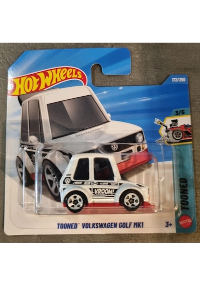 Hot Wheels 2026 Tooned Volkswagen Golf Mk1 Beyaz 1:64 Metal Model Araba 172/250