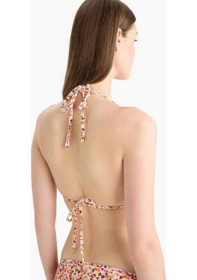 Defacto Regular Fit Çiçekli Bürümcük Üçgen Bikini Üstü-fall İn Love E2576ax25smrd194 Kırmızı