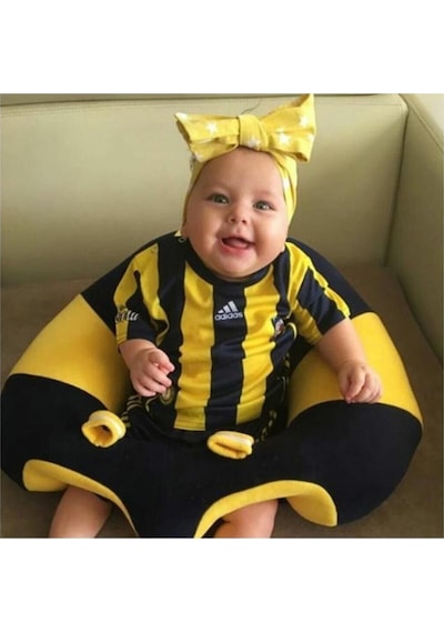 Bebe Yatmaz Bebek Oturma Destek Minderi Bebek Koltuğu Lacivert Sarı