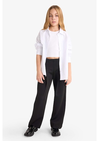 Defacto Kız Çocuk Okula Dönüş Regular Fit Oxford 2li Uzun Kollu Gömlek F9954a825auwt34 Beyaz