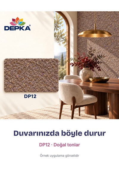 Depka Pamuk Sıva Dp12 2 Kg 7-8 M² İpek Sıva Alternatifi Isı Ve Ses Yalıtımlı Dekoratif Sıva
